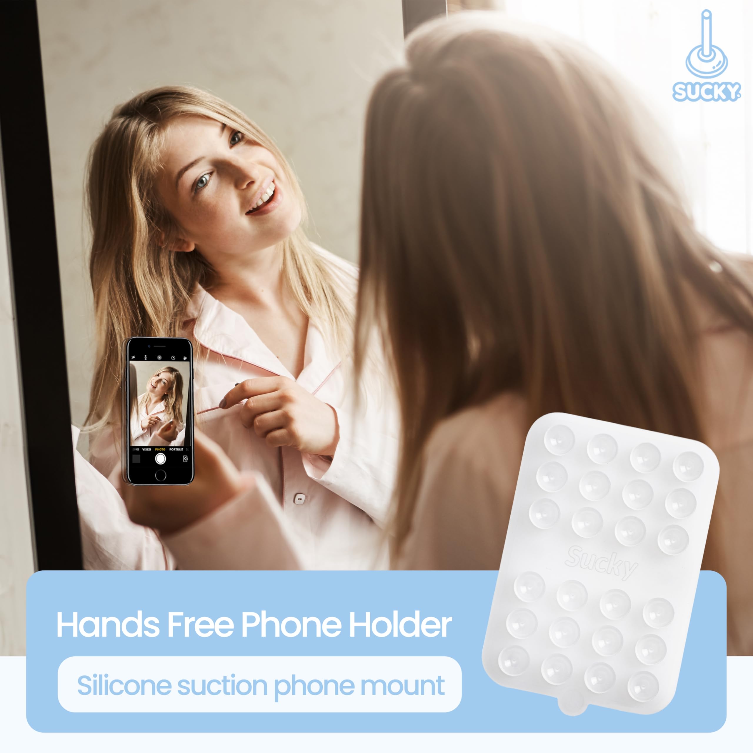 Sucky Double Sided Suction Phone Octo Cup Buddy Mount - Anti-Slip Holder, Hands-Free Phone Accessory For Iphone And Android - St